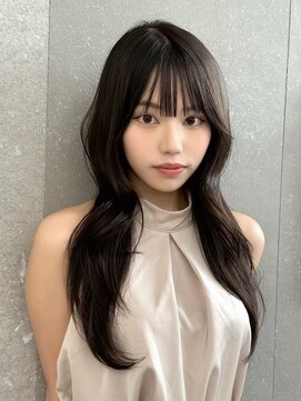 ルームバイシー 新宿(Loom. by Sea) ココアベージュ×レイヤー[小顔/黒髪/オリーブグレー]