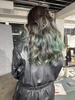 マトペ&nbsp;デザインカラー　モスグリーン　ロングレイヤー