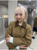 ブリーチ/ベージュ/レイヤーカット/ハッシュカット/栄