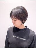 大人可愛い小顔丸みショートボブ