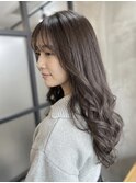 暗くても綺麗な色がいい！アッシュグレージュ/シースルーバング