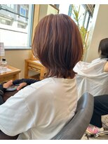 ヘアーポケット リタ(HAIR POCKET ritta)&nbsp;ミルクブラウンバッサリくびれ×レイヤーボブ