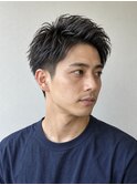 爽やかアップバング×黒髪ショート