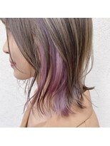 フェンヘアーアイス 中目黒(Fen.hair ici)&nbsp;インナーカラー　ピンクパープル　ボブインナーカラー