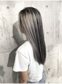 バレイヤージュ×ホワイトシルバー