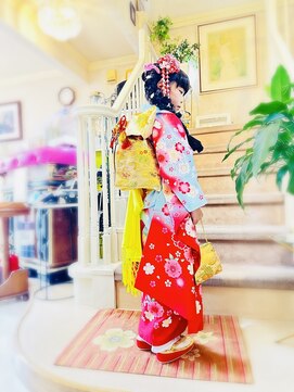 美容室 ティンカーベル 七五三　7歳