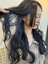 ルヴェルヘアー(Revel hair)&nbsp;姫カット　ウルフカット　インナーネイビー