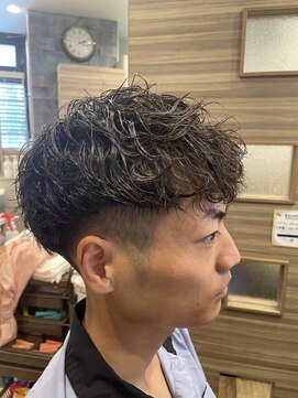 銀座マツナガ 神田店 メンズパーマスペインカールワイルドフェード