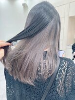 ヘアーワークス ボナ ウニクス店(HAIR WORKS bona)&nbsp;大人かわいいインナーカラー グレー/ベージュ/髪質改善Tr