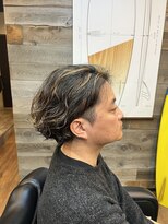 ツイン&nbsp;メンズロングハイライト特殊パーマ