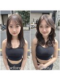 10代20代30代似合わせカットメルティカラーフェミニンロング