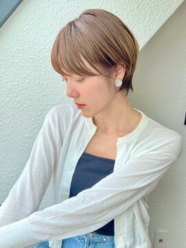 ハウスアンドヘアーワークス(House&Hair works) 前髪長め大人小顔ショート30代40代50代　藤沢