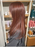 ブリーチなし◎コーラルピンク　髪質改善トリートメント