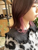 リール ヘアー 箱崎店(rire hair) インナーカラー☆ピンク☆