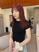 ローレンアオ(LOREN AO)&nbsp;くびれヘア/アプリコットオレンジ/夏のヘアアレンジ/矢場町