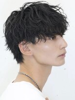 アーリー(Ali'i) 波巻きスパイラルパーマツーブロックマッシュウルフ