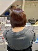 ボブ　オレンジブラウン　テラコッタカラー　横浜　鶴ヶ峰