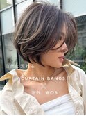 海外ボブカーテンバングスレイヤーショートボブ n7.11.2