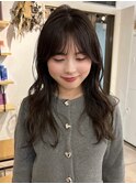 20代30代オリーブグレージュくびれヘア韓国レイヤーロング