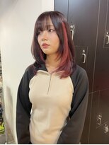サクラ オモテサンドウ(SAKURA) 大人可愛い!差し色レッド♪/インナーカラー/髪質改善/表参道