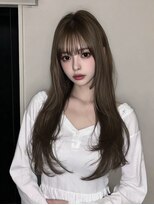 レア 新越谷(LEA) 韓国風ストレートレイヤー × ダークブラウン