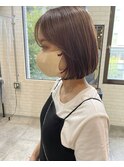 韓国ボブ ブリーチなしカラー