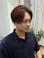 リヨン 錦糸町(Lyon)&nbsp;赤髪センター分けマッシュスタイル