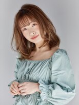 フォンズ(FONS)&nbsp;Aラインワンカールミディアム 小顔ヘア/伸ばしかけ/20代/30代