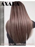 【AXARA 海老名】ヌードベージュ×ミルクティーハイライト
