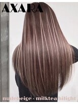 アザラ(AXARA)&nbsp;【AXARA 海老名】ヌードベージュ×ミルクティーハイライト
