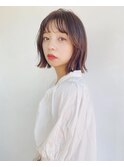 「アフロート鎌倉」切りっぱなし濡れ髪 オリーブグレージュ