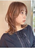 ミディアムウルフレイヤー 上品カジュアル 表参道 20代30代40代
