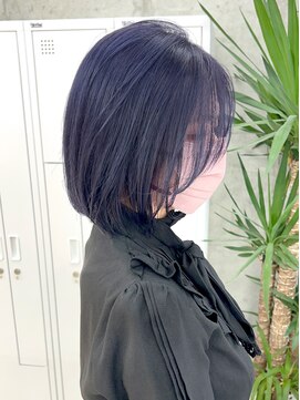アロ 大阪梅田(alo) 【藤田真由】ボブ×ブルーラベンダー《大阪梅田駅》