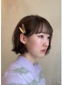 切りっぱなしが可愛いナチュラルボブパーマ☆ 喜多朝也