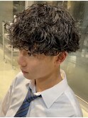 波巻きスパイラルパーマメンズマッシュツイストスパイラルパーマ