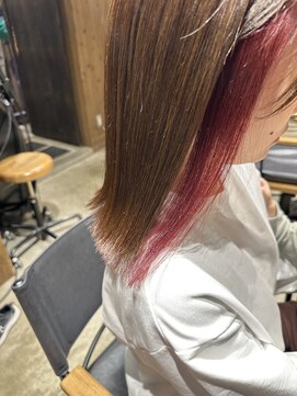 へアサロンアンドカフェガーデン(hair salon&cafe GARDEN) イヤリングカラー/ブリーチなしカラー/ピンクカラー