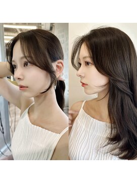 ユー(juu.) 【juu./星ヶ丘】小顔になれる顔まわりカットbefore/after