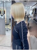 切りっぱなしボブ×髪質改善/縮毛矯正/前髪小顔カット[横浜]