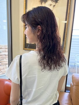 コレット ヘアー 大通(Colette hair) ウェーブヘア × レッドブラウン .*。