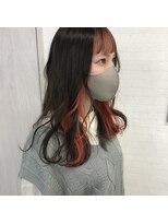 マルフェ 天王寺(marfe) フェイスフレーミングインナーカラーオレンジカシスオレンジ