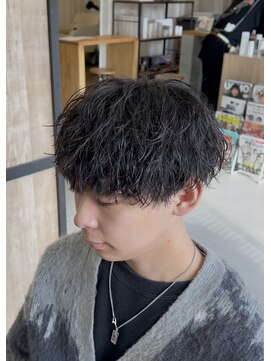 メンズギフト(men's GIFT) 刈り上げツーブロックツイストスパイラルパーマメンズマッシュ