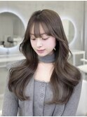 ツヤ髪カラー くびれ巻き ニュアンスカラー オージュア