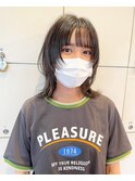 天神大名顔周りレイヤーカットミディアムボブタッセルボブ今泉
