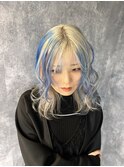 レイヤーカットミニボブウルフカット黒髪ネビージュ小顔ワンレン