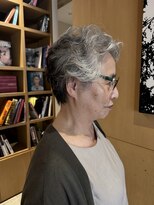 オーガニック ライフ 若葉 鶴ヶ島(organic+life) 大人美人ショートボブパーマウルフパーマアッシュベージュ