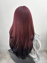 ラビス クローバー(Lovis clover) ツヤ髪スタイル チェリーブラウン ホワイトグレージュ