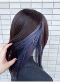 インナーカラー/ケアブリーチ/ブルーブラック/アッシュ/我孫子
