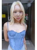 ミルクティーベージュダブルカラーインナーカラーケアブリーチ