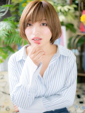 カバーヘア ブリス 志木南口駅前店(COVER HAIR bliss) 外国人風ハイライトカラー前下がり小顔ボブh4志木20代30代40代