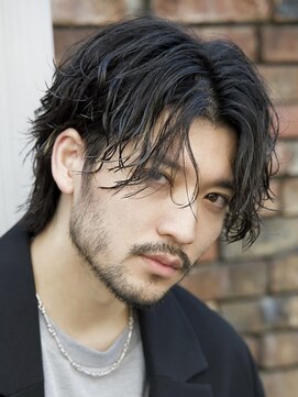 ルーシー 川越(LUCEY) センターパートフェザーパーマシャドウパーマメンズパーマ